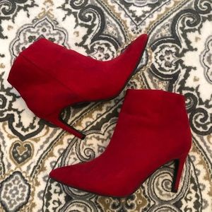 A New Day, red booties, women size 9